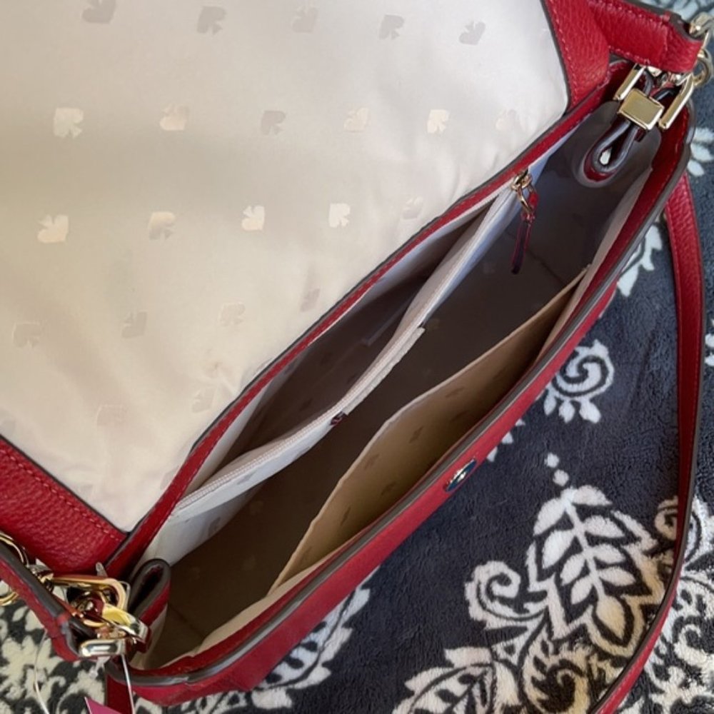 Kate Spade Leila Medium Flap Leather Shoulder Bag - Picture 13 of 16